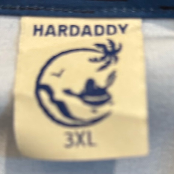 Hardaddy Retro Cocktail Button Front Short Sleeve Blue Shirt Size 3XL NWT - Picture 4 of 4
